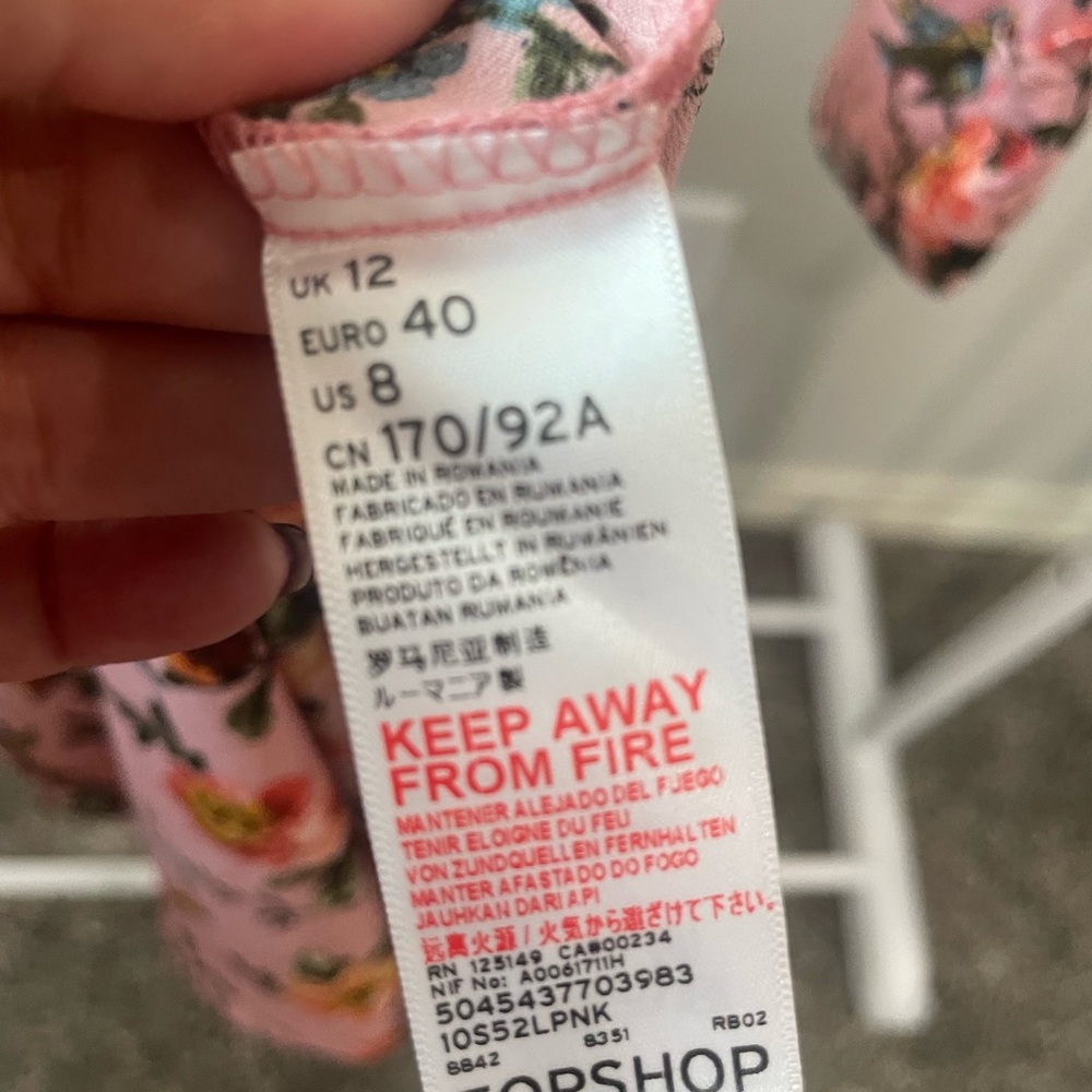 Topshop Pink Floral Midi Dress - Picture 8 of 8